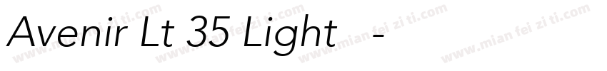 Avenir Lt 35 Light 常规字体转换